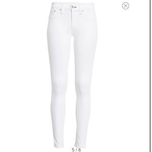 Rag and Bone Stretchy White Skinny Jeans